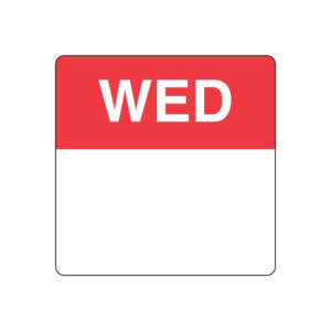 Day Dots Square - Wednesday - 40mm - 500 per Roll