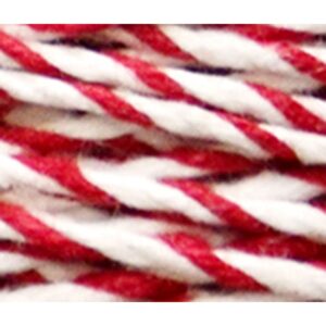 Bakers Twine - Red/White - 2mm x 100 Metre