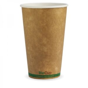 Biocup Kraft Green Stripe Single Wall - 16oz