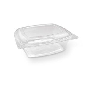 PET Rectangular Hinged Container - 48oz