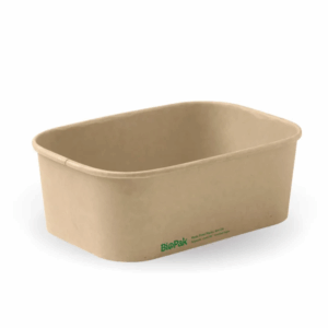 Bioboard Takeaway Rectangular Container - Kraft - 750ml