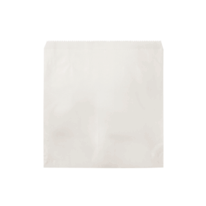 2 Square Greaseproof Lined White Bag - 21x21cm