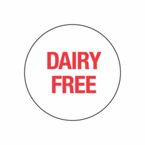 Dairy Free Label - 24mm Round