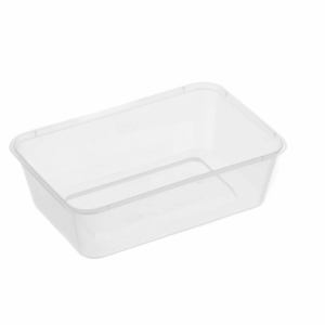 Rectangle Container Smooth 'G' - Clear - 650ml