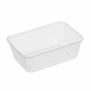 Rectangle Container Smooth 'G'- Clear - 900ml