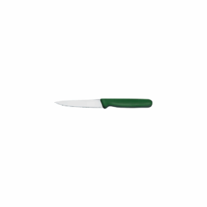 Paring Knife Serrated Round Green - 110mm
