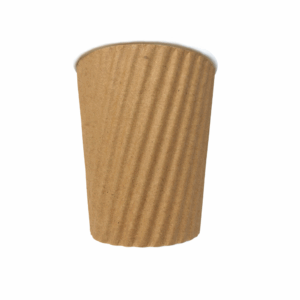 Coffee Cup Ripple Cup Design - Natural - 8oz