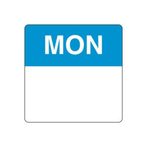 Day Dots Square - Monday - 40mm - 500 per Roll