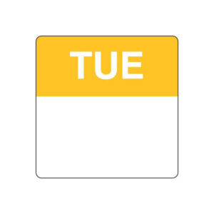 Day Dots Square - Tuesday - 40mm - 500 per Roll