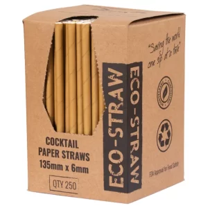 Paper Drinking Straw Cocktail - Natural - 12/5.5