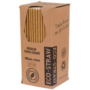 Paper Drinking Straw Regular Natural - 20/6