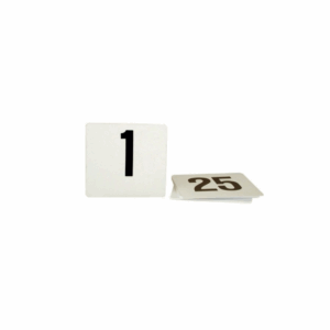 Table Number Set - Black on White - No 1 - 100