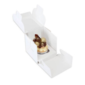 Single Cup Cake Box With Window + Insert