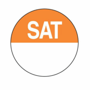 Day Dots Round - Saturday - 25mm - 1000 per Roll