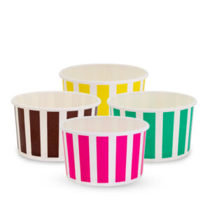 Candy Stripe Ice Cream Paper Cup - 5oz