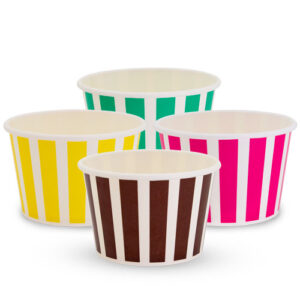 Candy Stripe Ice Cream Paper Cup - 8oz