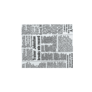 Printed Greaseproof - Newsprint - Cut 2 Size- 43x34cm