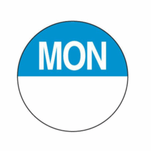 Day Dots Round - Dissolvable - Monday - 24mm - 1000 per Roll