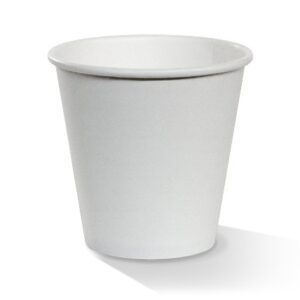 Coffee Cup Single Wall - White - 8oz Squat