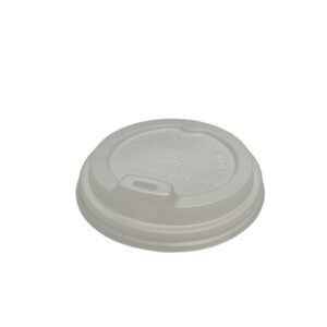 Coffee PLA Compostable Lid - White - 8oz / 80mm