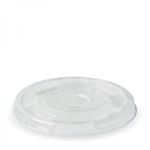 Flat Lid with Straw Hole to suit 300-700ml PLA Bio Cups