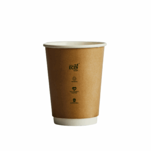 Compostable Coffee Cup Doublewall - Brown - 12oz - Truly Eco
