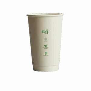 Compostable Coffee Cup Doublewall - White - 16oz - Truly Eco