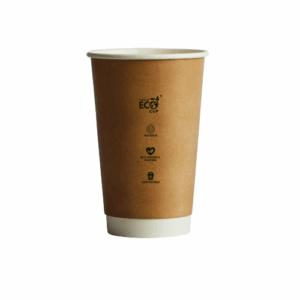 Compostable Coffee Cup Doublewall - Brown - 16oz - Truly Eco