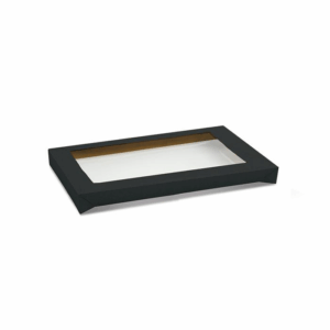 Catering Tray Lid PET Window - Black - Medium