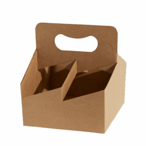 4 Cup Coffee Tray Holder With Carry Handle