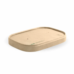 BioBoard Takeaway Container Lid - Paper Kraft - to suit 500ml to 1000ml