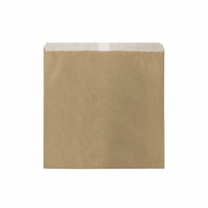 2 Square Greaseproof Lined Brown Bag - 21x21cm