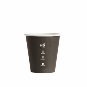 Compostable Coffee Cup Single Wall - Black - 6oz  - Truly Eco