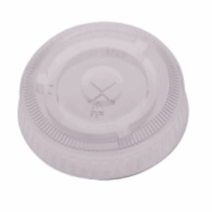 PET Flat Lid with Hole to suit 10oz RPET Cup
