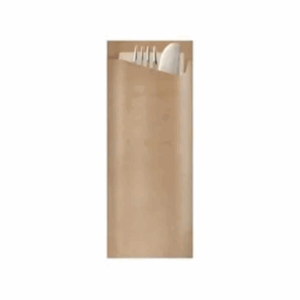 Pochetta Cutlery Pouch With Napkin - Brown