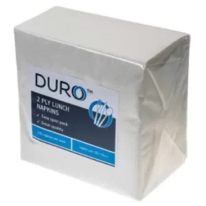 Lunch Napkin 2 Ply - White - Duro