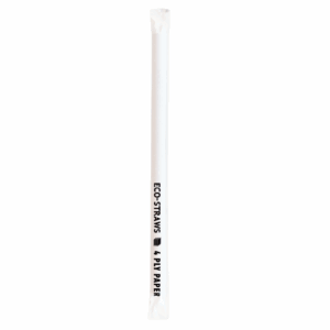 Paper Straws Individually Wrapped - Jumbo 8mm