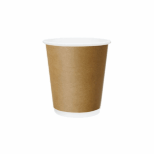Coffee Cup Smooth Doublewall - Brown - 8oz Squat