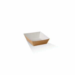 Food Tray - White/Brown - Mini