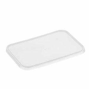 Rectangle Lid For Ribbed Container - Clear - to suit 500-1500ml